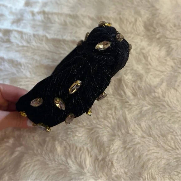 Anthropologie embellished headband - black & gold - Picture 7 of 8